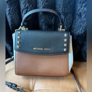 Michael Kors Black, Brown, and White Mini Bag